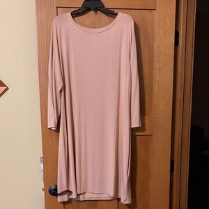 Daily Ritual Women's Long Sleeve Dress in Tan